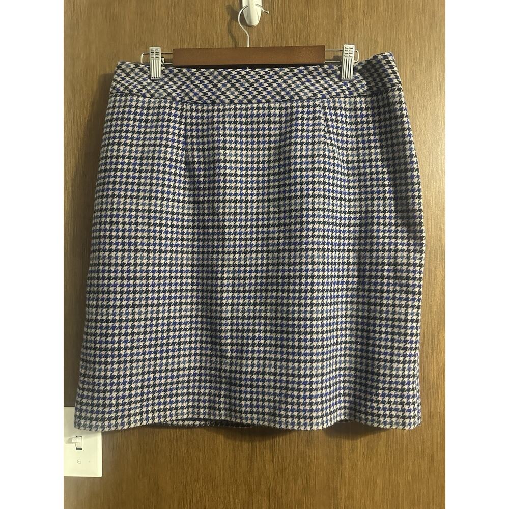 Chadwicks of Boston sz 12p skirt wool blend blue work wear business professional